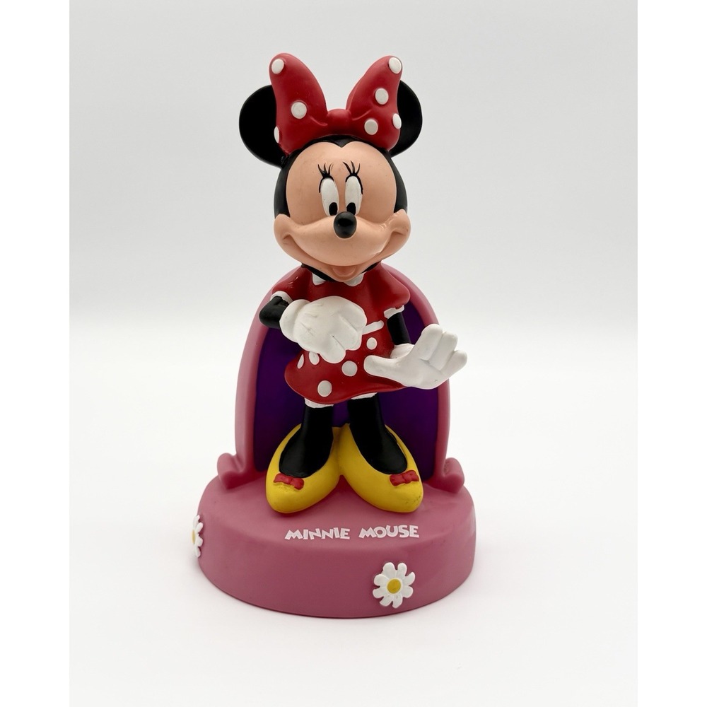 Disney Minnie Mouse Coin Bank Peachtree Playthings Pink 9" Figure Piggy Bank